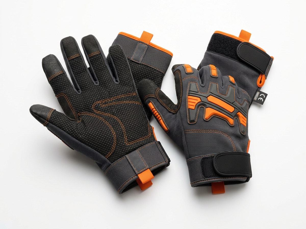 Arbeitshandschuhe grau orange – Biele-Print